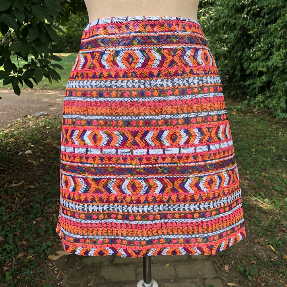 Sequined Aztec Banana Republic Mini skirt sz. 14